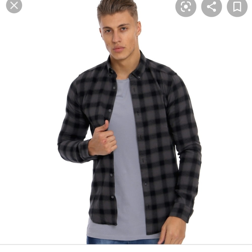 Only & Sons slim fit flannel